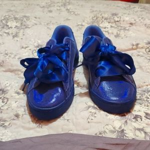 Blue Puma shoes